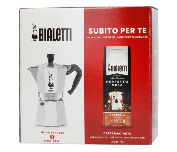 Bialetti Zestaw Moka 6tz+kawa Perfetto Nocciola - 1025583 - zdjęcie 4